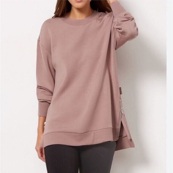 Varley Tops - Varley Charter Sweat 2.0 Side Zip Crew Neck Sweater Sweatshirt Women’s Size XL